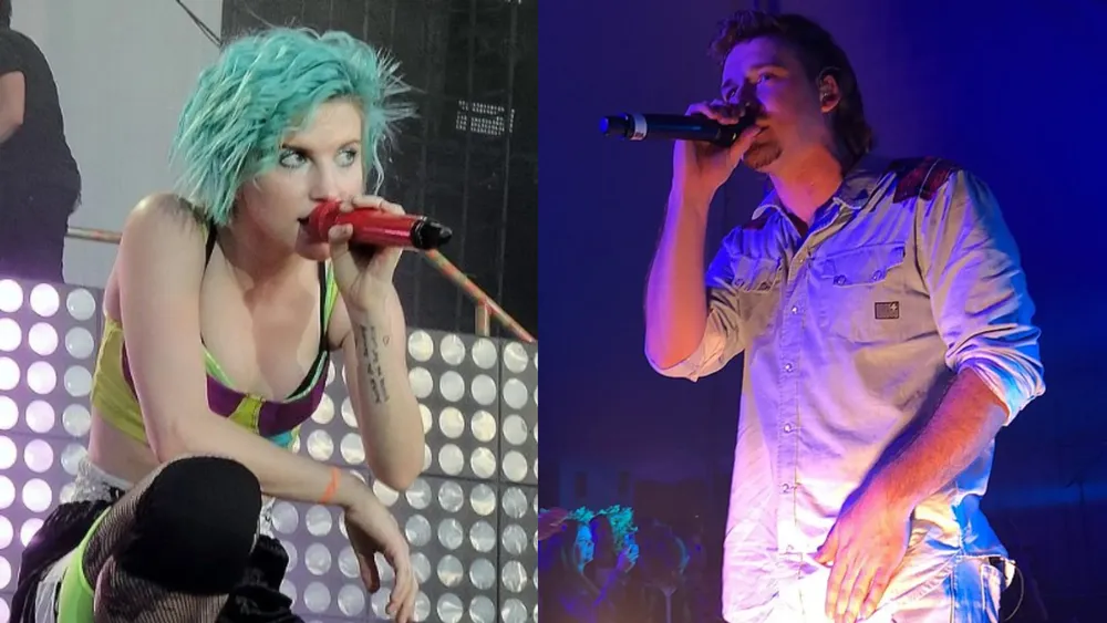 Hayley Williams (izquierda) de Paramore y Morgan Wallen (derecha)|Foto: Wikimedia Commons
