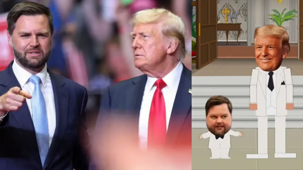 Escena del episodio de South Park con Donald Trump y J. D. Vance|Foto: Reuters / Paramount 