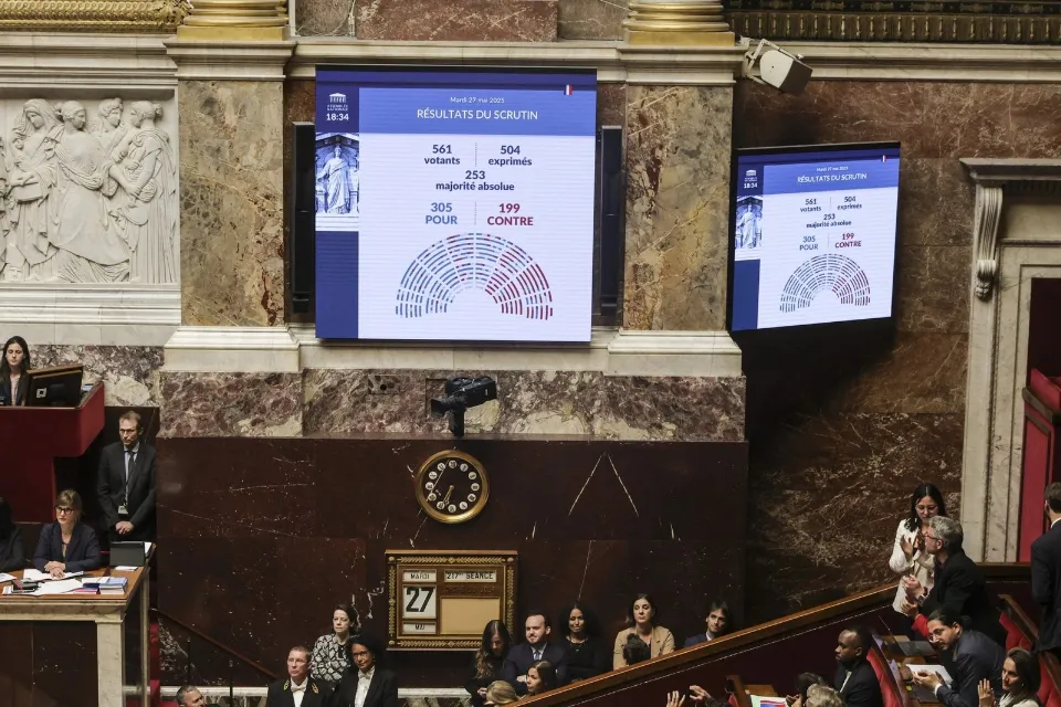 Resultado de la votación sobre la legalización de la eutanasia en la Asamblea Nacional francesa|Foto: EFE/Teresa Suarez