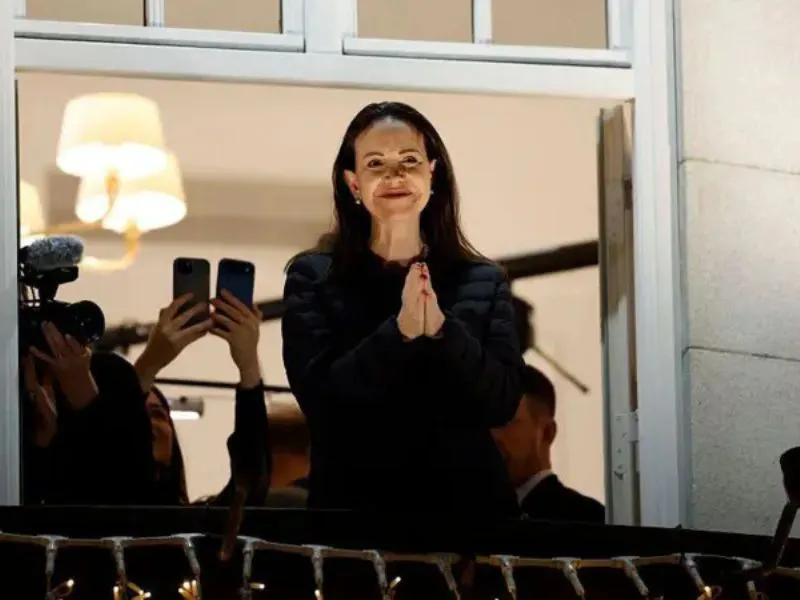 maria-corina-machado-oslo-aparicion-publica|Foto: BBC Mundo/Getty Images