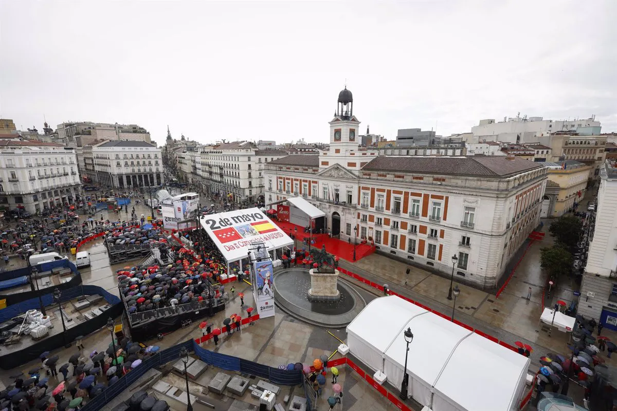2 de Mayo en la Comunidad de Madrid|Foto: Europa Press  El 2 de mayo se ha celebrado al aire libre en la Puerta del Sol