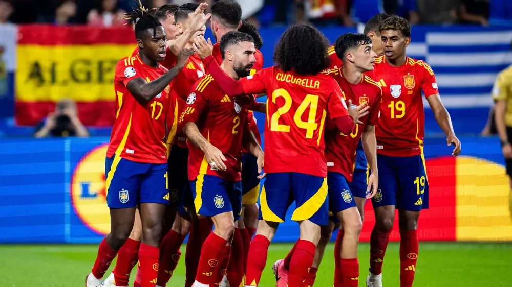 España ganó y clasificó a los octavos de final de la Eurocopa 20241. Foto Selección española masculino de fútbol