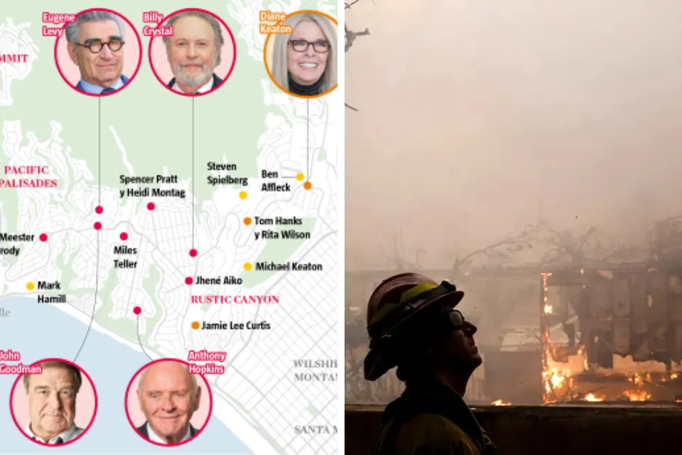 Algunos de los famosos afectados por los incendios de Los Ángeles