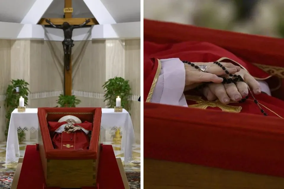 El cuerpo del Papa Francisco en la Capilla de Santa Marta|Foto: EFE/EPA/Vatican Media