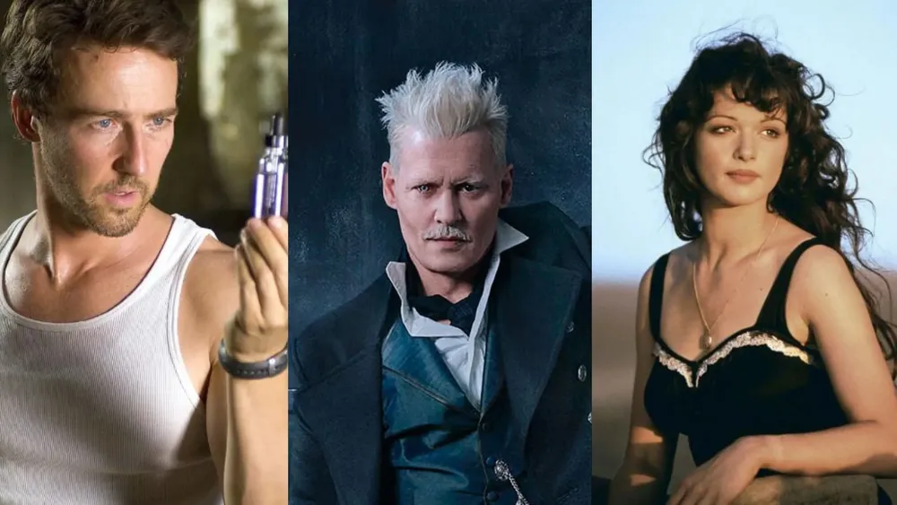 Edward Norton en "Hulk", Johnny Depp en "Animales fantásticos" y Rachel Weisz en "La momia"|Foto: IMDb / Vanity Fair
