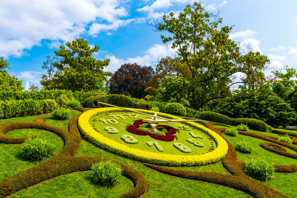 Jardín Inglés - (Jardin Anglais) - Reloj Floral - Ginebra - Suiza 