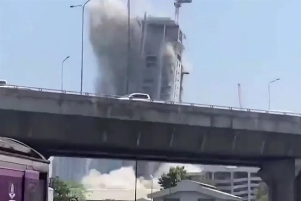 Derrumbe de un rascacielos en Bangkok|Foto: Europa Press/USGS/X