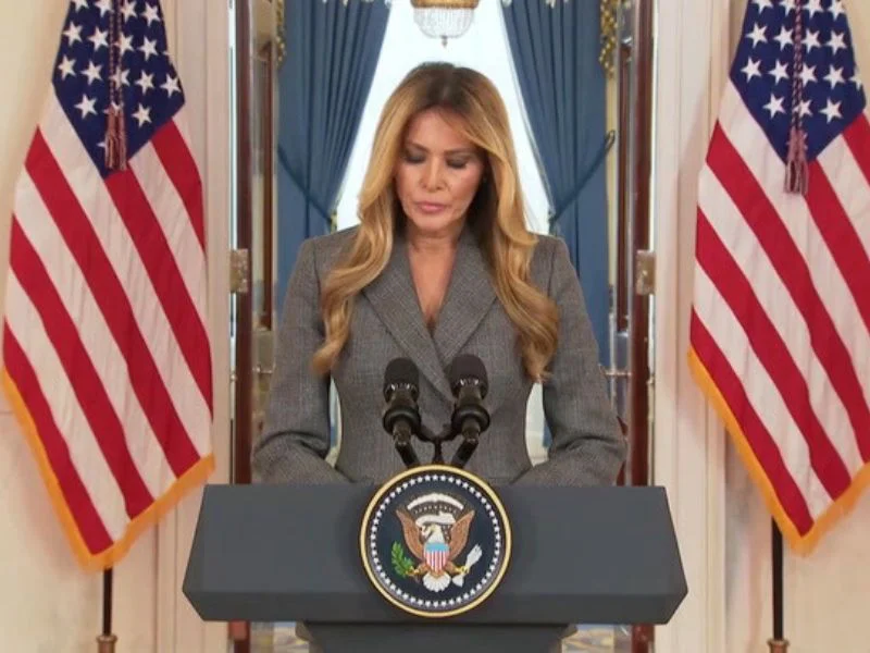 melania-trump-discurso-oficial-casa-blanca-epstein|Foto: Independent en Español 