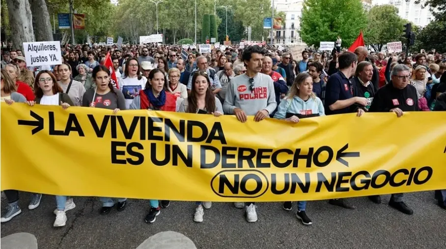 Protesta en Madrid -Alquileres