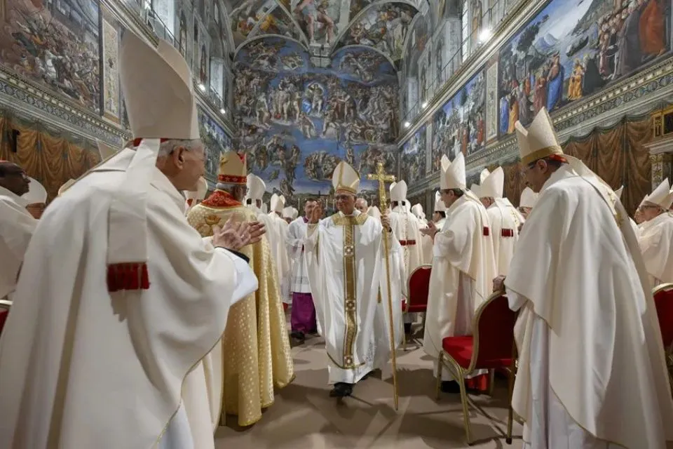 El nuevo Papa, León XIV durante la misa la Capilla Sixtina|Foto: EFE/EPA/Vatican Media