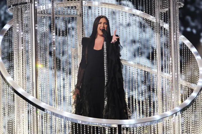 Actuación de Yuval Raphael (Israel) en mayo de 2025 Foto: JENS BÜTTNER/DPA - ARCHIVO