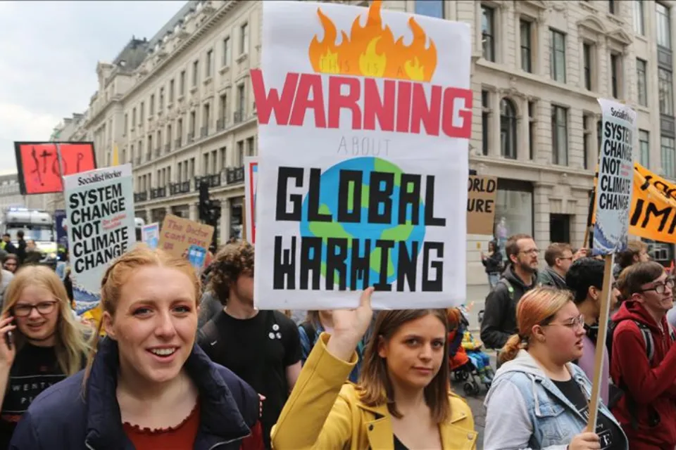 Calentamiento global manifestantes