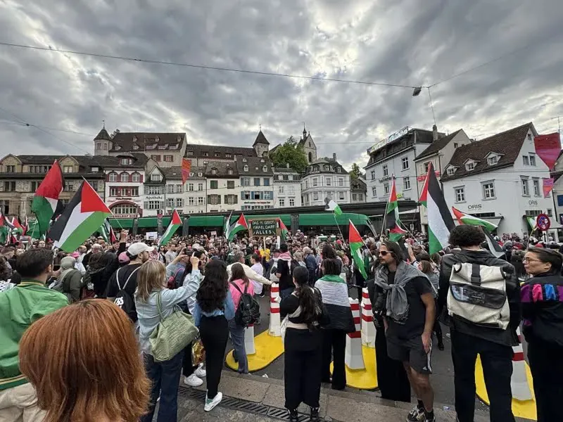 Activistas propalestinos protestaron en Basilea contra la participación de Israel |Foto:Getty Images/BBC