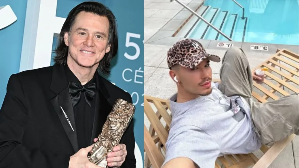 A la izquierda Jim Carrey en los Premios Cesar 2026, a la derecha Alexis Stone | Foto: Cordon Press 