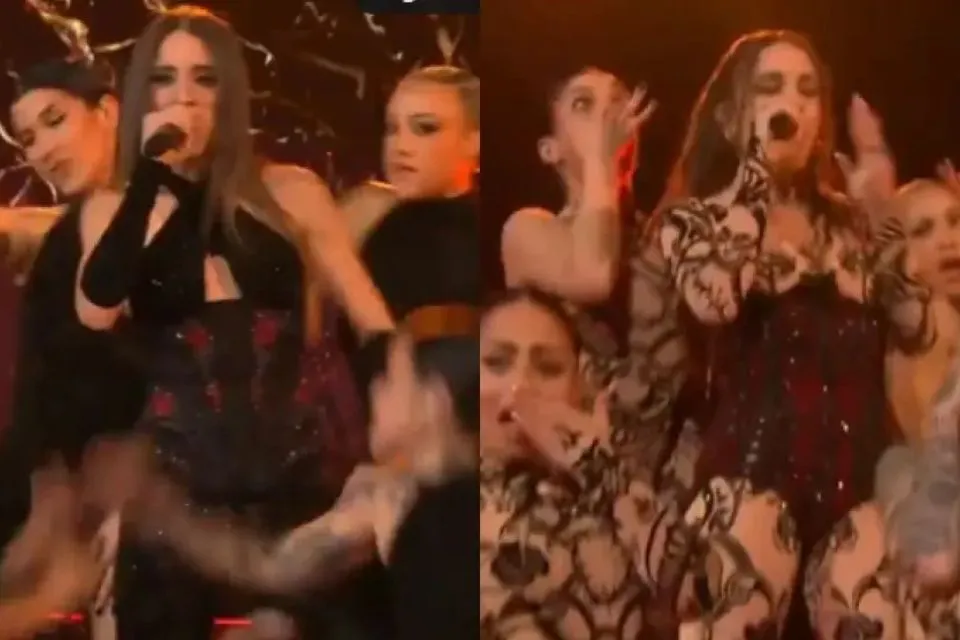 Melody en 'Una diva' y Angelina Mango en 'La noia'. 20minutos/Redes Sociales