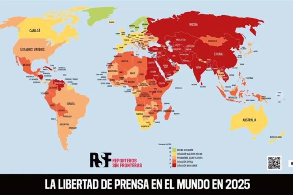 España mejora siete posiciones en la Clasificación Mundial de la Libertad de Prensa 2025|Foto: Europa Press/RSF España mejora siete puestos y se sitúa en el 23 del ranking de Libertad de Prensa