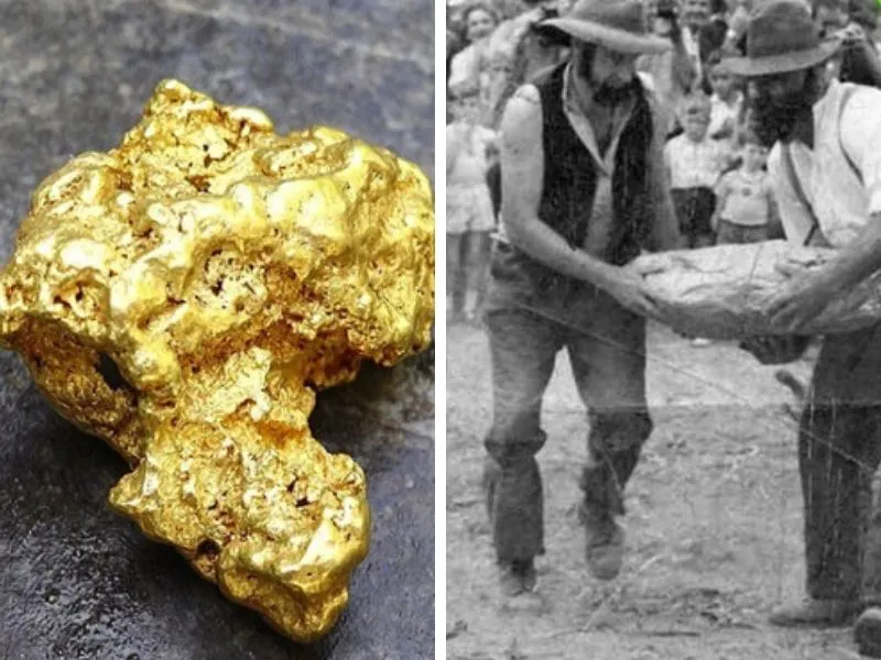 La pepita de oro más grande hallada en 1869|Foto: Xataka México