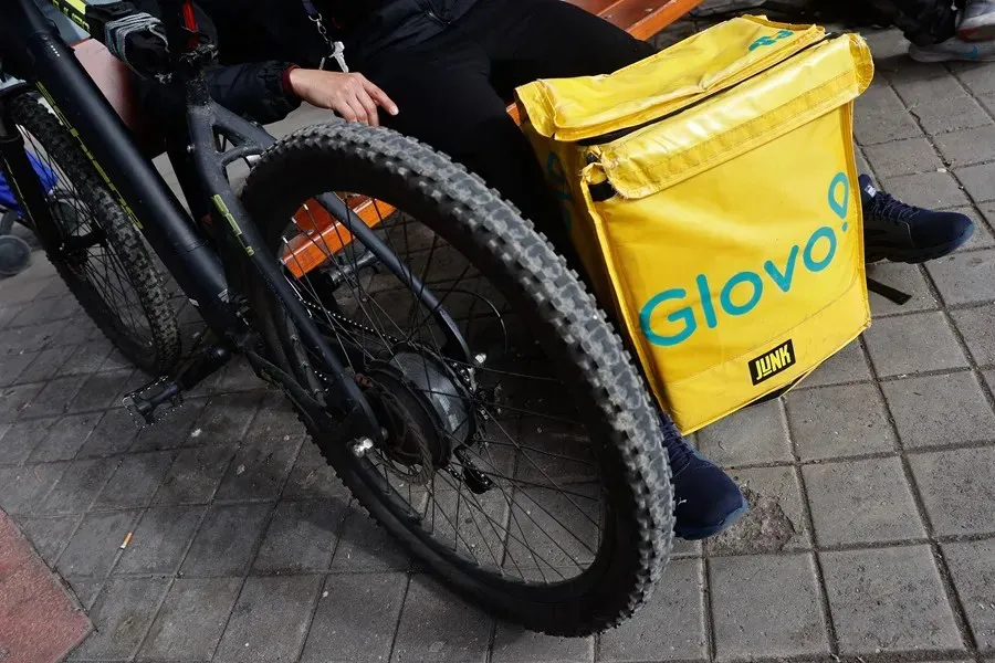 Un trabajador de Glovo en Madrid. EFE-Mariscal