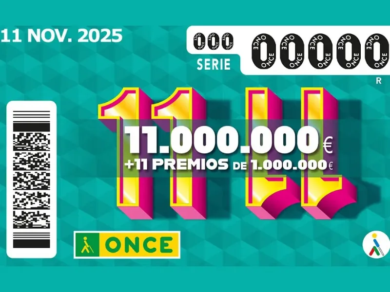 sorteo-once-11-del-11-2025|Foto: El Mundo/Cupón del Sorteo del 11 del 11 de la ONCE 2025