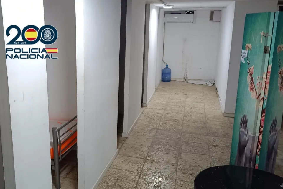 Lugar donde tenían víctimas de explotación sexual - Alicante- Foto: EFE/Policía Nacional