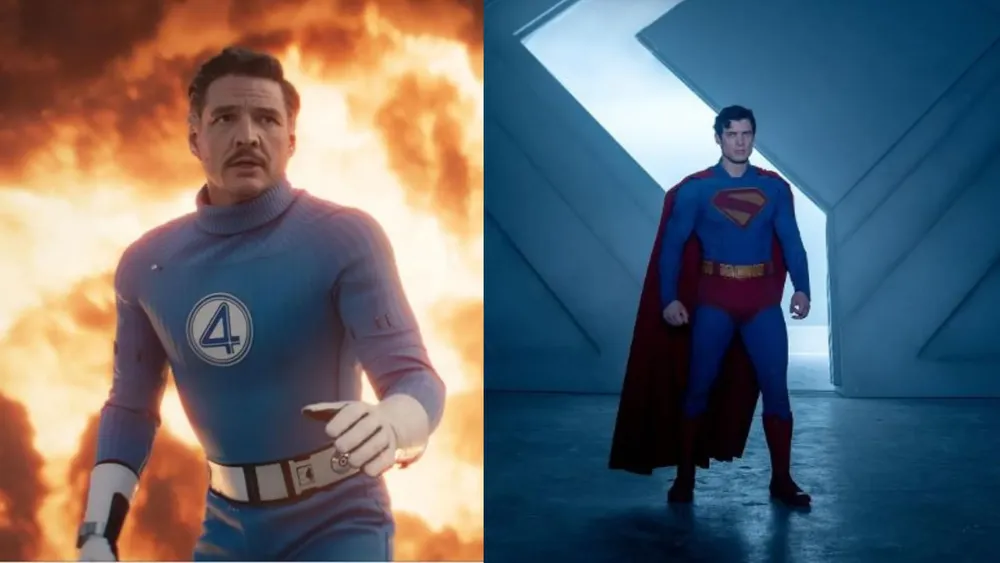 Escenas de las películas Los Cuatro Fantásticos y Superman|Foto: IMDb 