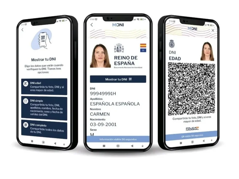 ciudadano-usando-app-midni-dni-digital-movil-policia-nacional-espana|Foto: App MiDNI