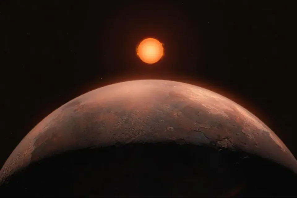 Recreación artística del exoplaneta Barnard bM. KornmesserESO