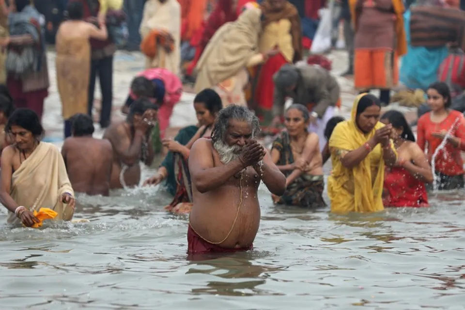 La India está lista para el Kumbh Mela, la mayor reunión humana del planeta. EFE/EPA/Rajat Gupta