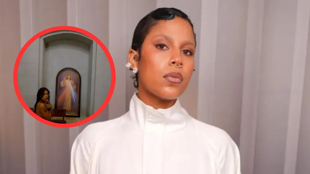 Tokisha envuelta en polémica por posar semidesnuda en una iglesia | Foto: Swan Gallet / @ tokischa.sol