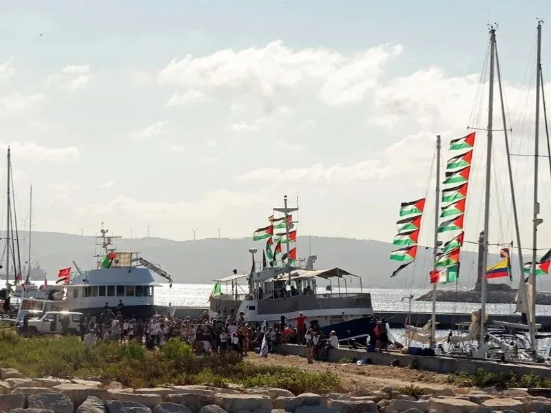 Una flotilla internacional con destino a Gaza|Foto: EFE/EPA/Mohamed Messara