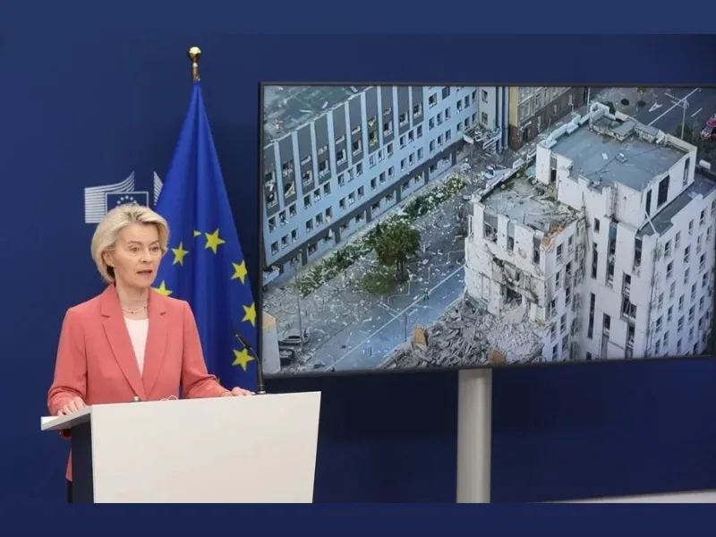 La presidenta de la Comisión Europea, Ursula von der Leyen|Foto: EFE/EPA/Olivier Hoslet